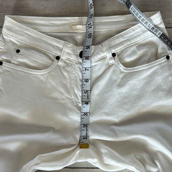 Eileen Fisher size XS white organic cotton boot cut jeans - Picture 7 of 9